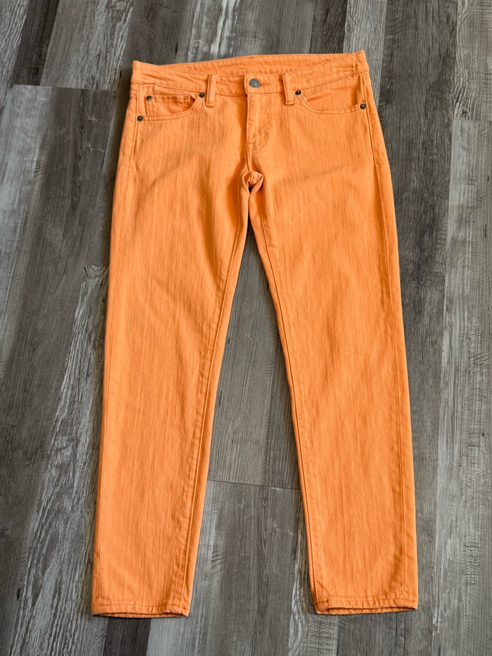 Denim & Supply Size 26 Slim Fit Orange Jeans
